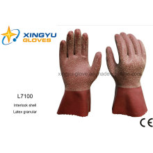 Latex Granular Interlock Shell Safety Work Glove (L7100)